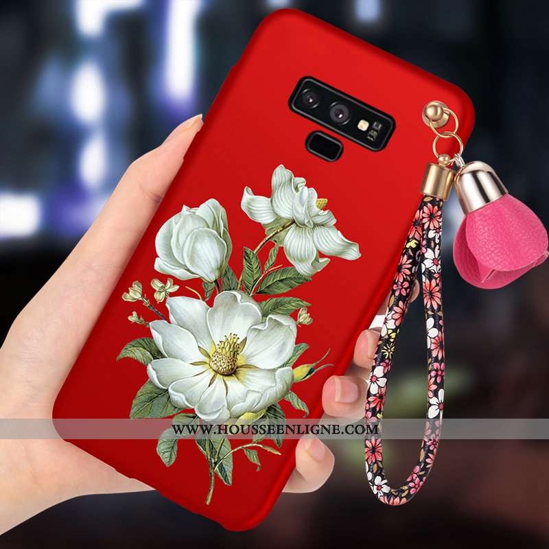 Étui Samsung Galaxy Note 9 Délavé En Daim Fluide Doux Téléphone Portable Silicone Incassable Coque R