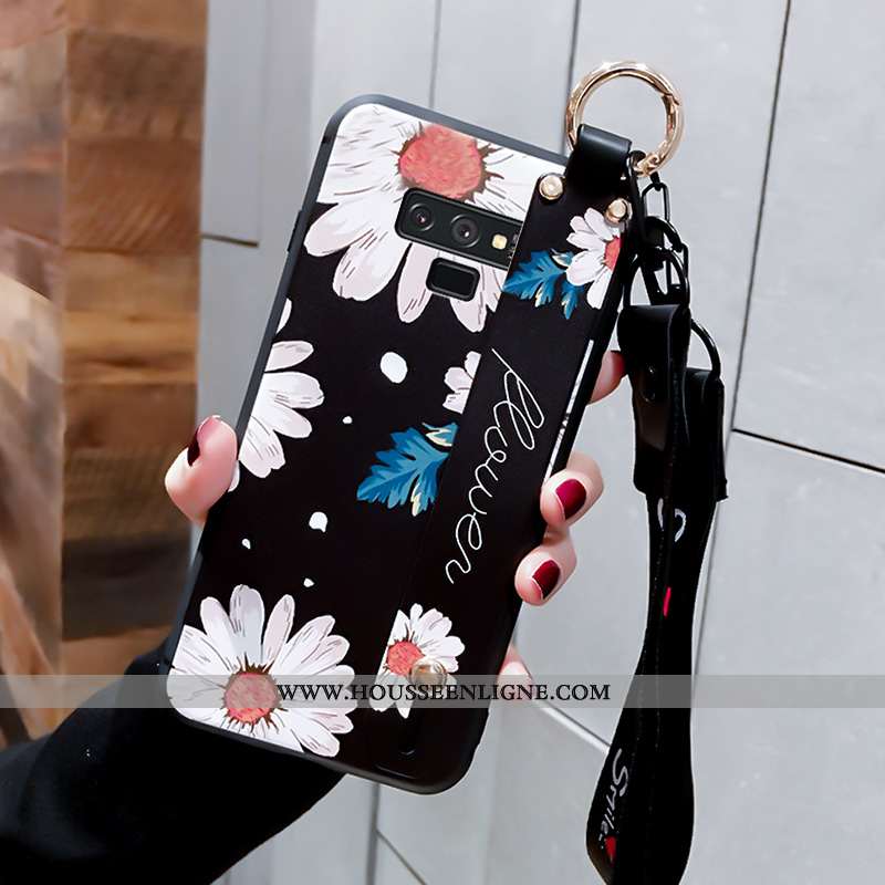 Étui Samsung Galaxy Note 9 Mode Protection Délavé En Daim Tendance Créatif Peinture Téléphone Portab