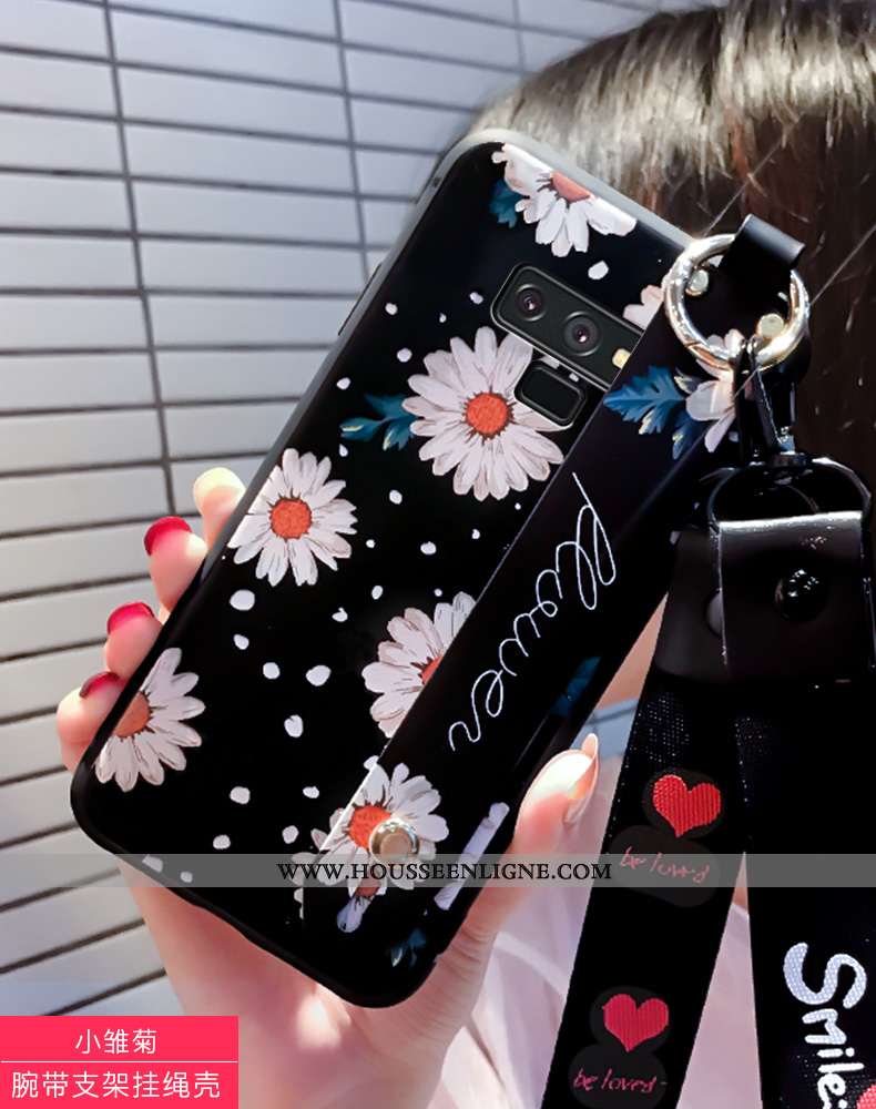 Étui Samsung Galaxy Note 9 Mode Protection Délavé En Daim Tendance Créatif Peinture Téléphone Portab