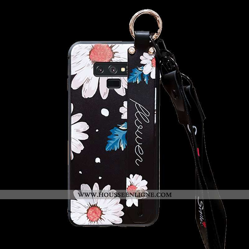 Étui Samsung Galaxy Note 9 Mode Protection Délavé En Daim Tendance Créatif Peinture Téléphone Portab