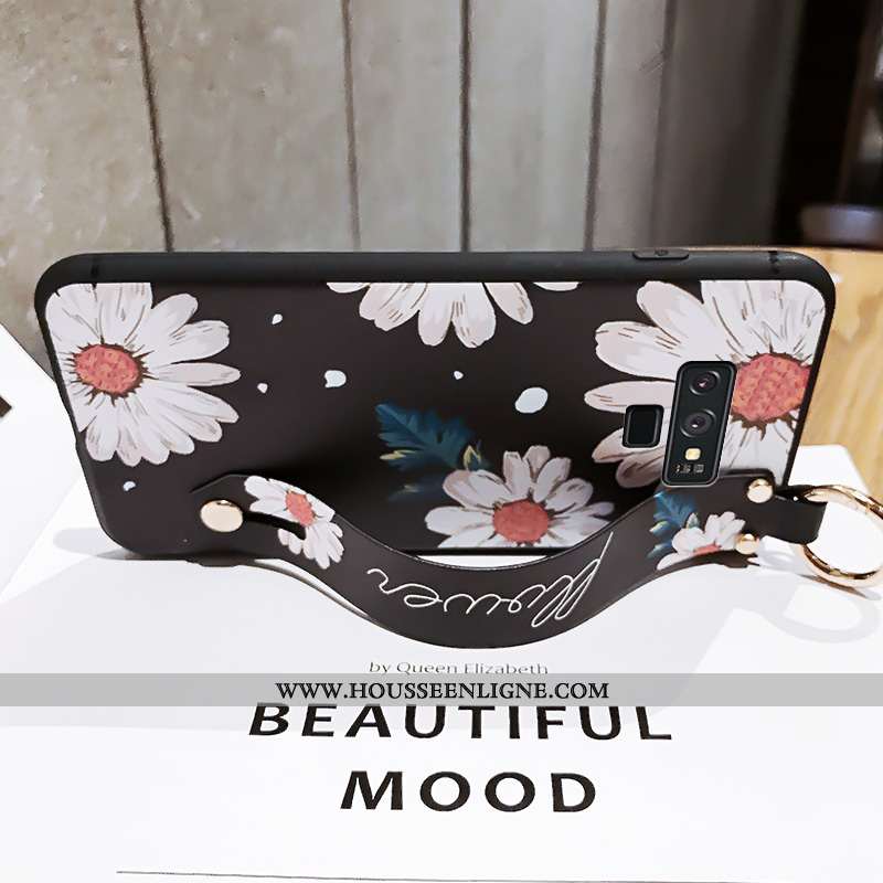 Étui Samsung Galaxy Note 9 Mode Protection Délavé En Daim Tendance Créatif Peinture Téléphone Portab