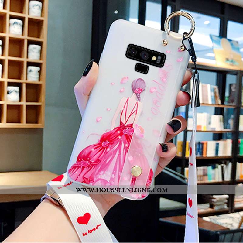 Étui Samsung Galaxy Note 9 Personnalité Créatif Coque Net Rouge Rose Incassable