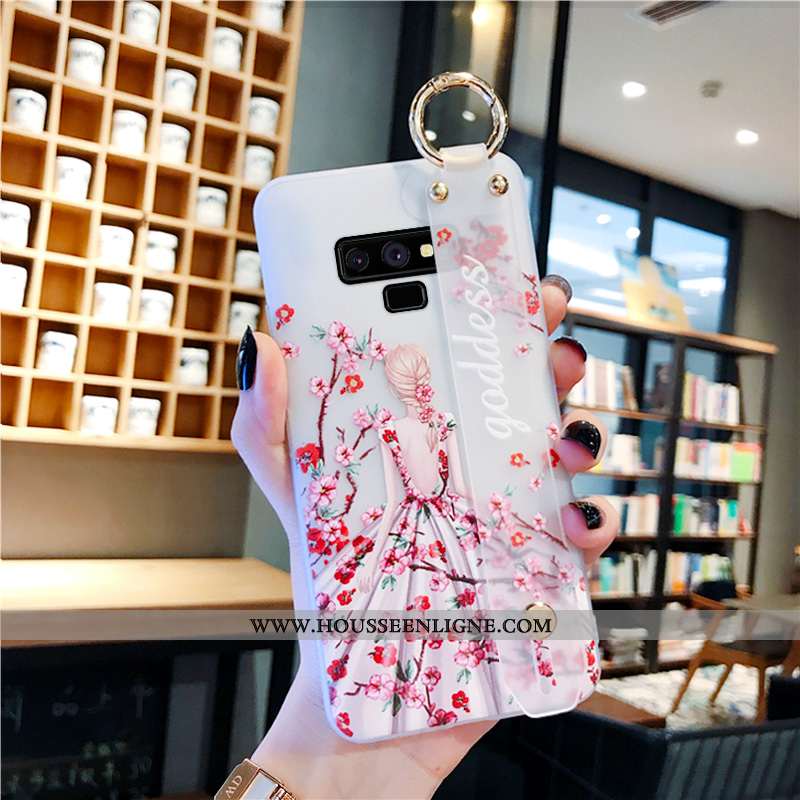 Étui Samsung Galaxy Note 9 Personnalité Créatif Coque Net Rouge Rose Incassable
