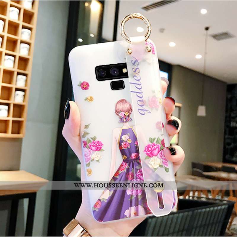 Étui Samsung Galaxy Note 9 Personnalité Créatif Coque Net Rouge Rose Incassable
