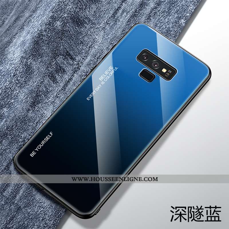 Étui Samsung Galaxy Note 9 Personnalité Créatif Téléphone Portable Silicone Protection Étoile Bleu F