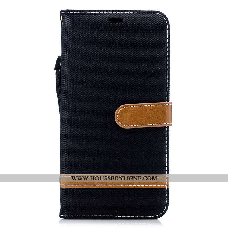 Étui Samsung Galaxy Note 9 Protection Portefeuille Rouge En Denim Tout Compris Cuir Rose