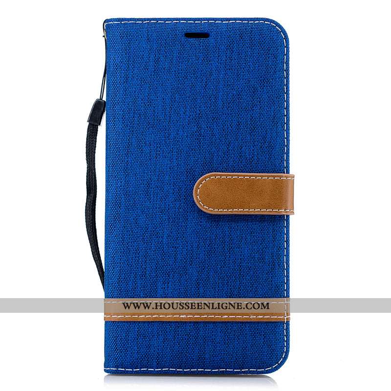 Étui Samsung Galaxy Note 9 Protection Portefeuille Rouge En Denim Tout Compris Cuir Rose