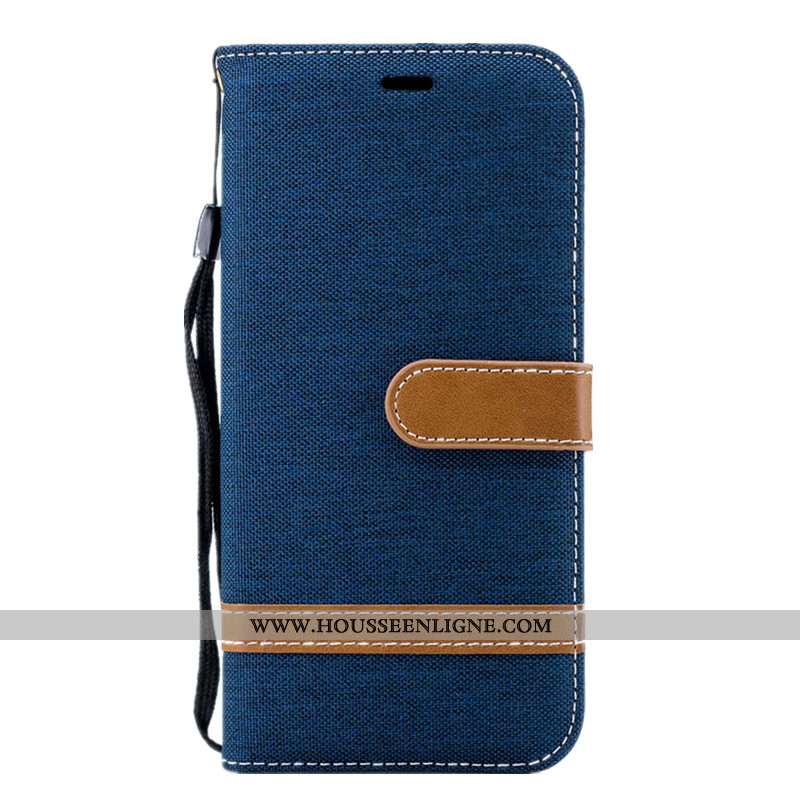 Étui Samsung Galaxy Note 9 Protection Portefeuille Rouge En Denim Tout Compris Cuir Rose
