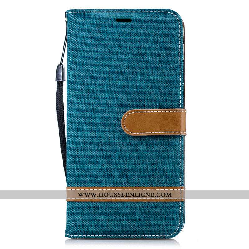Étui Samsung Galaxy Note 9 Protection Portefeuille Rouge En Denim Tout Compris Cuir Rose