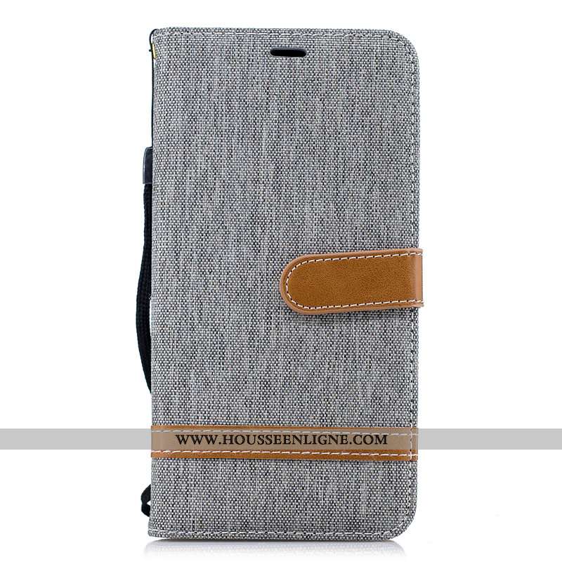 Étui Samsung Galaxy Note 9 Protection Portefeuille Rouge En Denim Tout Compris Cuir Rose