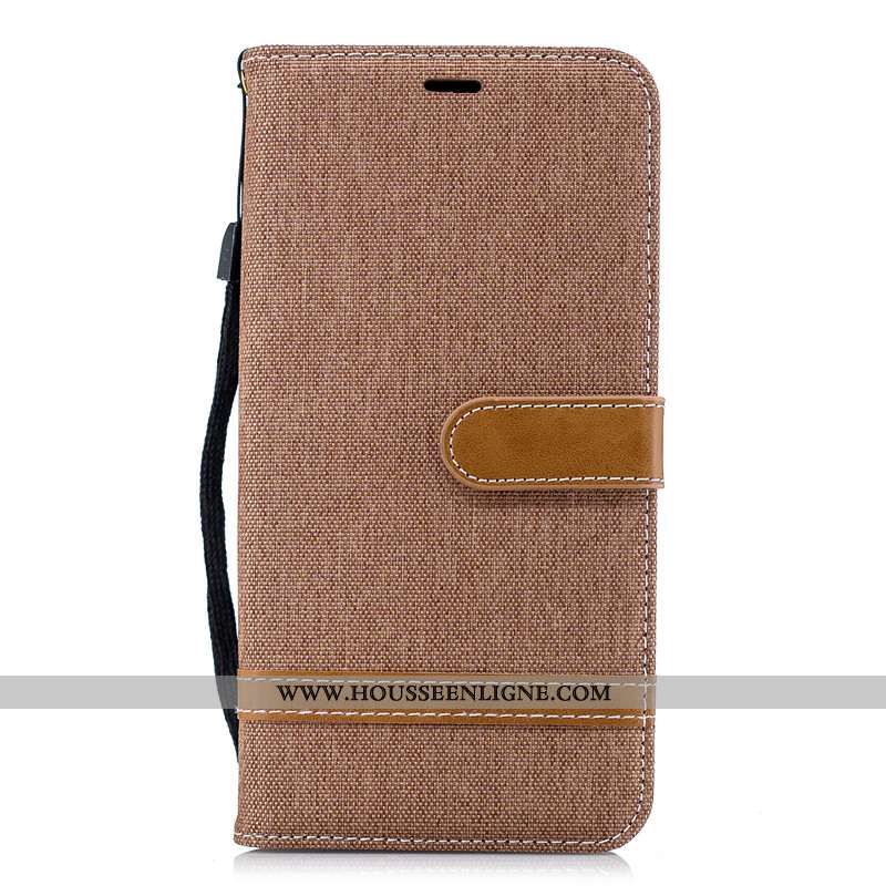 Étui Samsung Galaxy Note 9 Protection Portefeuille Rouge En Denim Tout Compris Cuir Rose