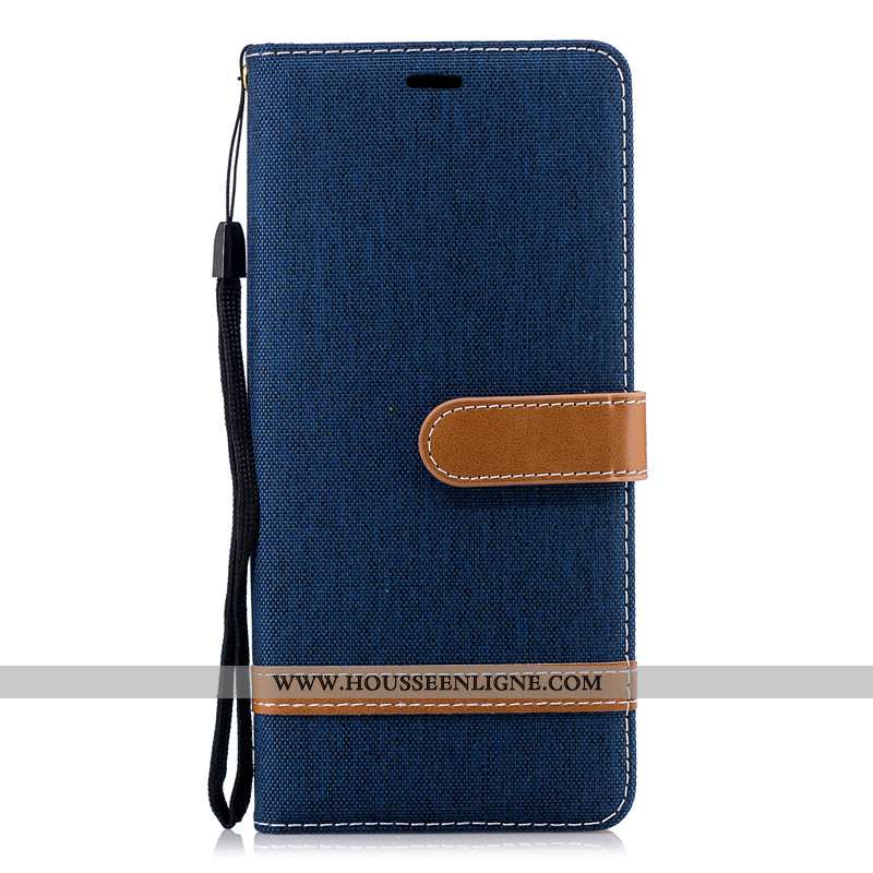 Étui Samsung Galaxy Note 9 Protection Portefeuille Rouge En Denim Tout Compris Cuir Rose