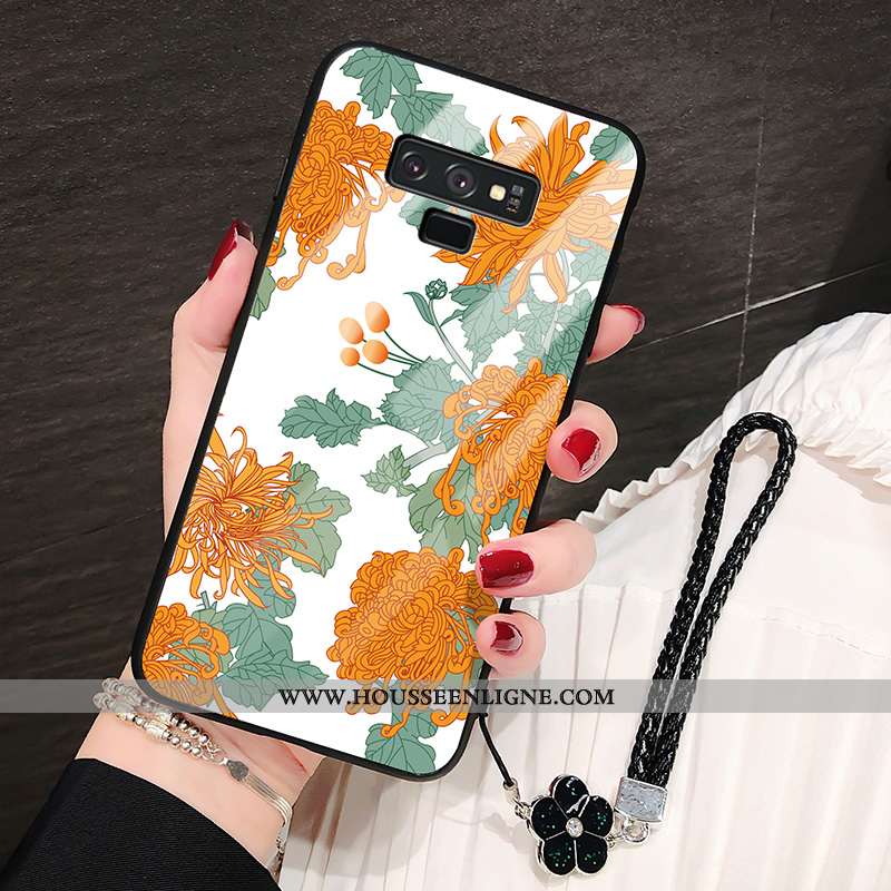Étui Samsung Galaxy Note 9 Protection Verre Tempérer Cœur Tout Compris Téléphone Portable Noir