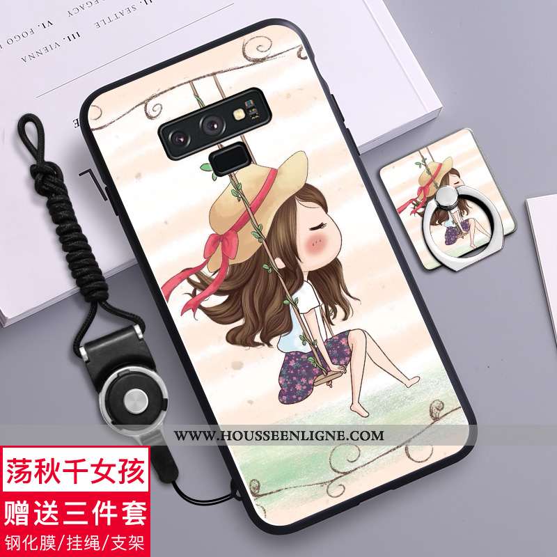 Étui Samsung Galaxy Note 9 Silicone Délavé En Daim Amoureux Tout Compris Coque Fluide Doux Verte