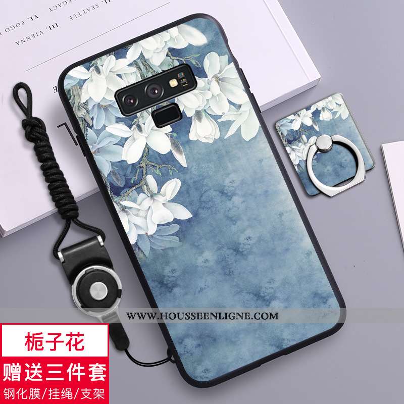 Étui Samsung Galaxy Note 9 Silicone Délavé En Daim Amoureux Tout Compris Coque Fluide Doux Verte
