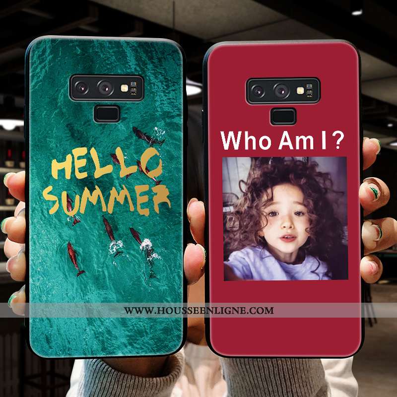 Étui Samsung Galaxy Note 9 Silicone Délavé En Daim Amoureux Tout Compris Coque Fluide Doux Verte