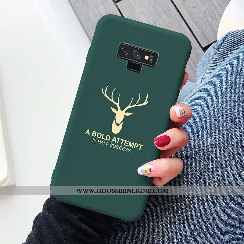 Étui Samsung Galaxy Note 9 Ultra Tendance Étoile Cerf Silicone Net Rouge Rose