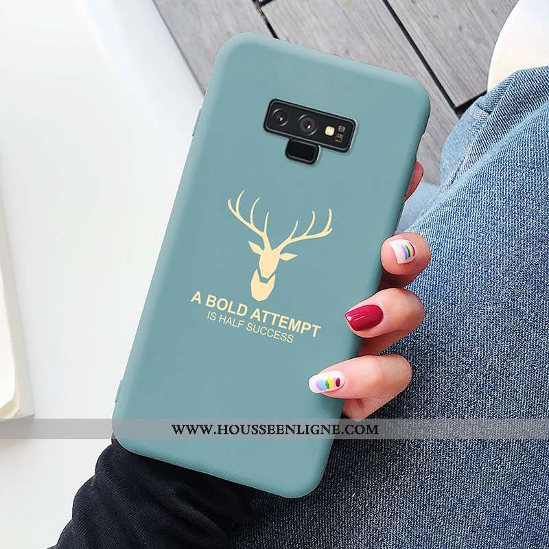 Étui Samsung Galaxy Note 9 Ultra Tendance Étoile Cerf Silicone Net Rouge Rose