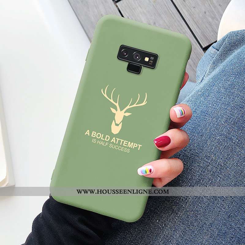 Étui Samsung Galaxy Note 9 Ultra Tendance Étoile Cerf Silicone Net Rouge Rose