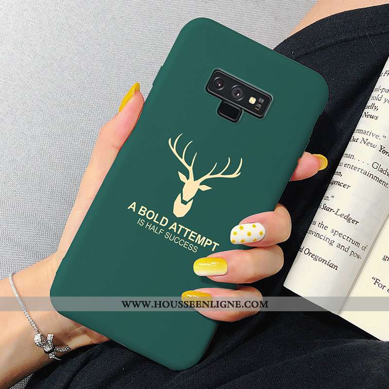 Étui Samsung Galaxy Note 9 Ultra Tendance Étoile Cerf Silicone Net Rouge Rose