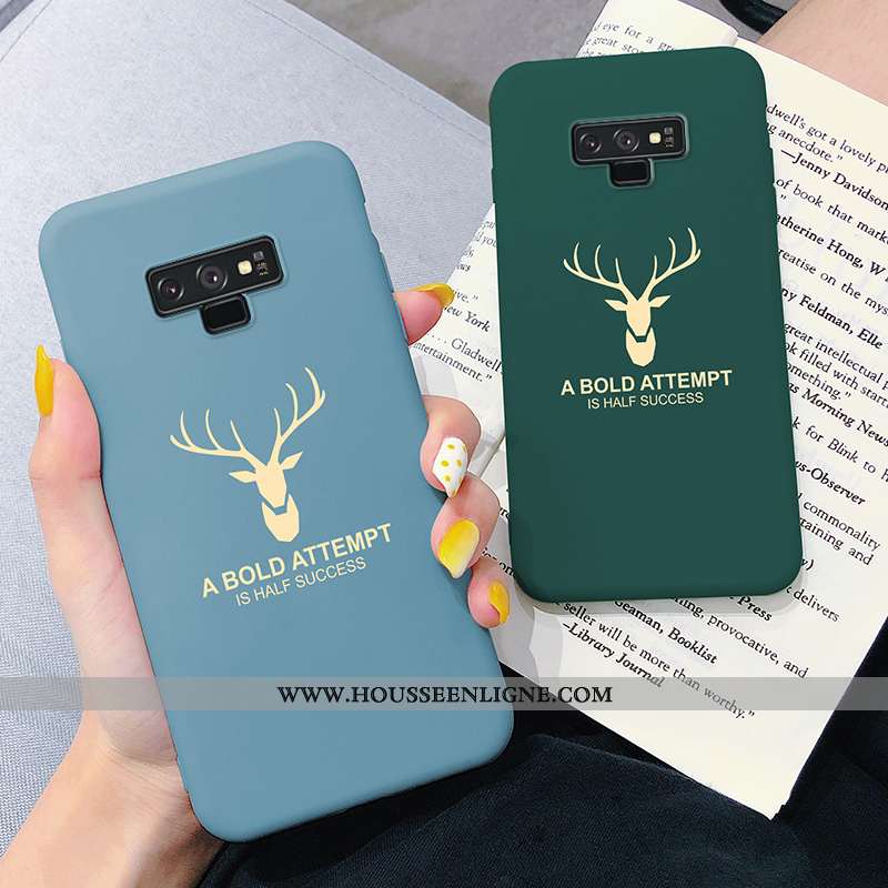 Étui Samsung Galaxy Note 9 Ultra Tendance Étoile Cerf Silicone Net Rouge Rose