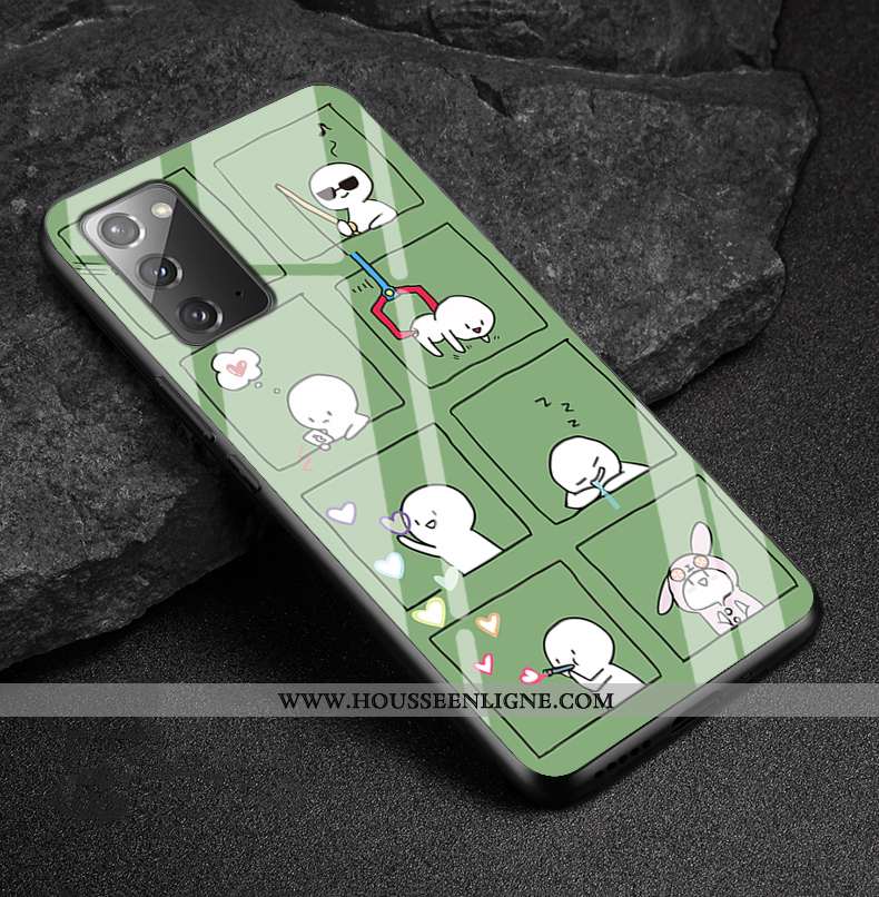 Étui Samsung Galaxy Note20 Dessin Animé Tendance Fluide Doux Étoile Coque Miroir Rose