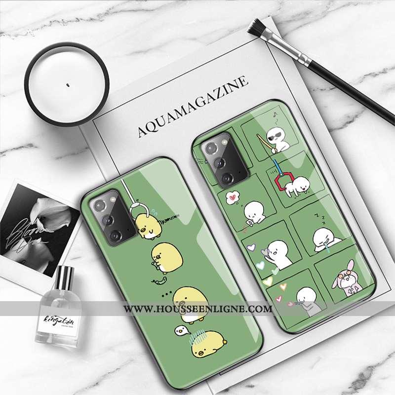 Étui Samsung Galaxy Note20 Dessin Animé Tendance Fluide Doux Étoile Coque Miroir Rose