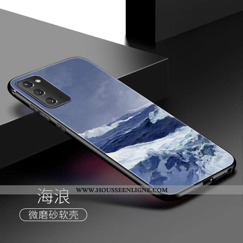 Étui Samsung Galaxy Note20 Délavé En Daim Personnalité Vent Téléphone Portable Clair Coque Silicone 