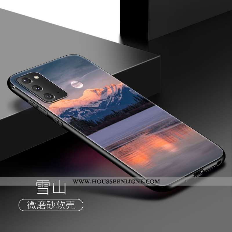 Étui Samsung Galaxy Note20 Délavé En Daim Personnalité Vent Téléphone Portable Clair Coque Silicone 