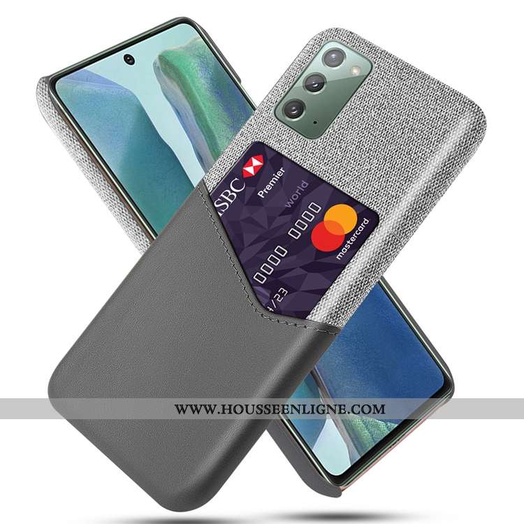 Étui Samsung Galaxy Note20 Délavé En Daim Étoile Jaune Incassable Téléphone Portable Carte Coque