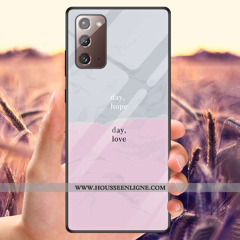 Étui Samsung Galaxy Note20 Protection Verre Net Rouge Amoureux Téléphone Portable Incassable Personn
