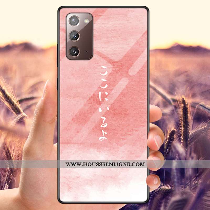Étui Samsung Galaxy Note20 Protection Verre Net Rouge Amoureux Téléphone Portable Incassable Personn