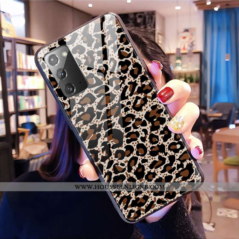 Étui Samsung Galaxy Note20 Tendance Modèle Fleurie Coque Incassable Rose Verre Tout Compris