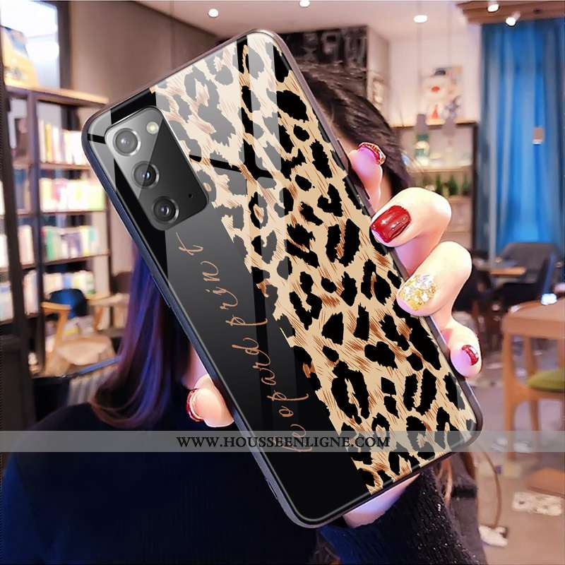 Étui Samsung Galaxy Note20 Tendance Modèle Fleurie Coque Incassable Rose Verre Tout Compris