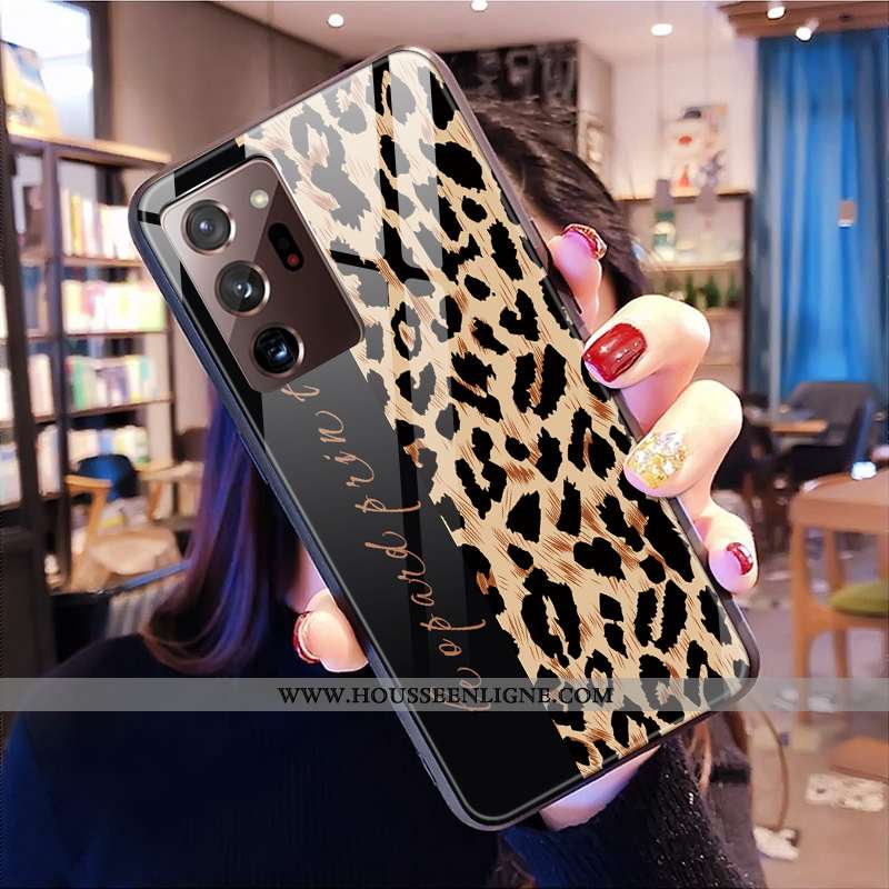 Étui Samsung Galaxy Note20 Tendance Modèle Fleurie Coque Incassable Rose Verre Tout Compris