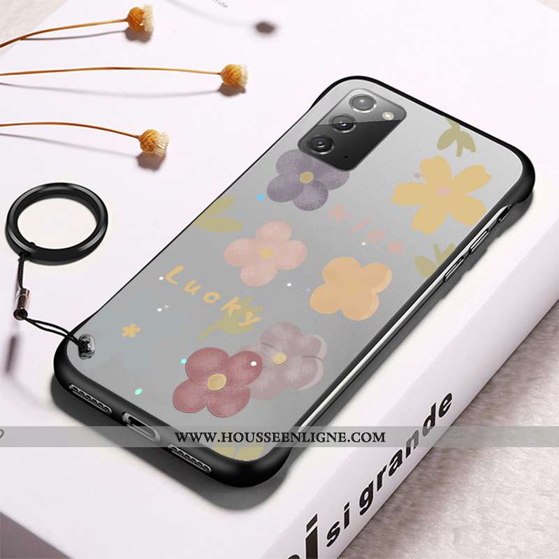 Étui Samsung Galaxy Note20 Transparent Modèle Téléphone Portable Border Coque Difficile Frais Gris