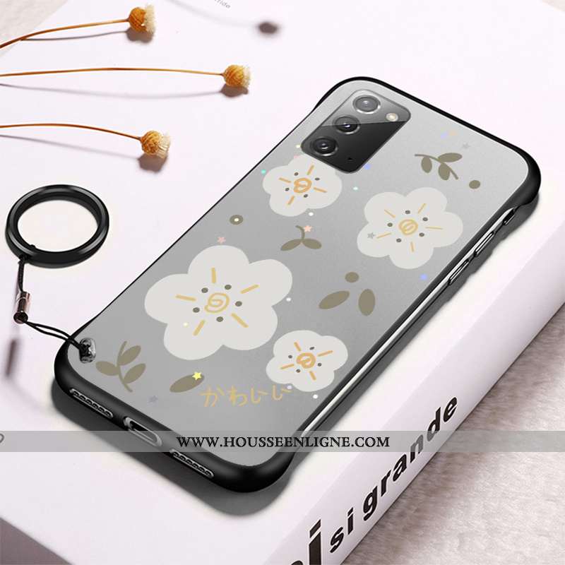 Étui Samsung Galaxy Note20 Transparent Modèle Téléphone Portable Border Coque Difficile Frais Gris