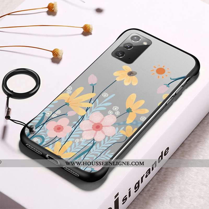 Étui Samsung Galaxy Note20 Transparent Modèle Téléphone Portable Border Coque Difficile Frais Gris