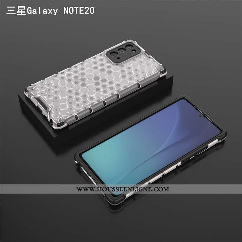 Étui Samsung Galaxy Note20 Transparent Ultra Protection Légère Trois Défenses Ballon Coque Bleu