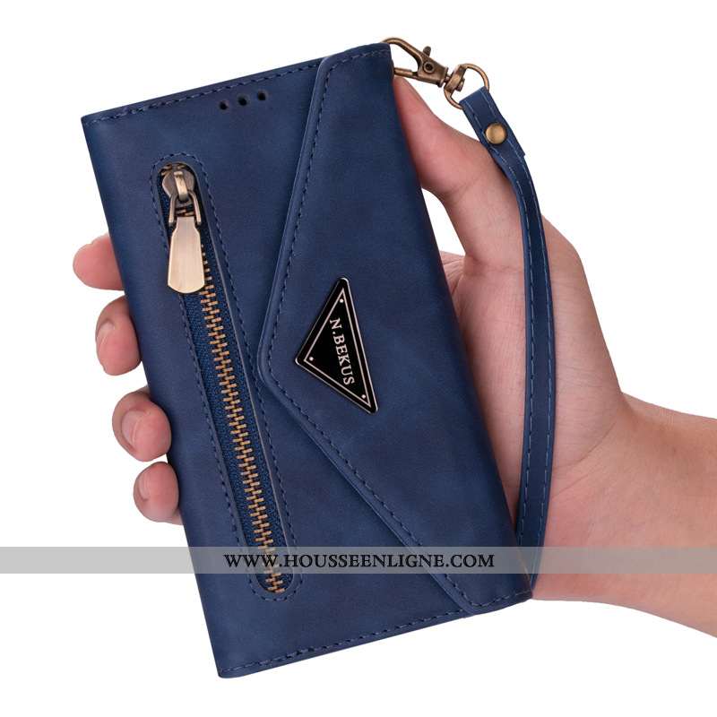Étui Samsung Galaxy Note20 Ultra Cuir Housse Bleu Marin Téléphone Portable Étoile Coque Bleu Foncé