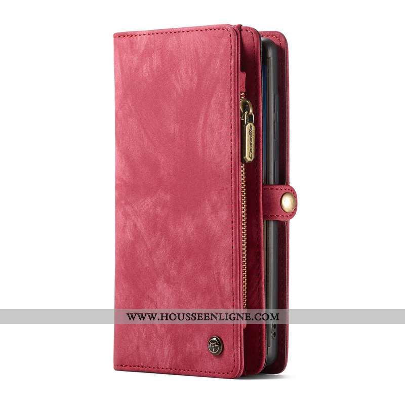 Étui Samsung Galaxy Note20 Ultra Cuir Housse Téléphone Portable Rouge Étoile Coque