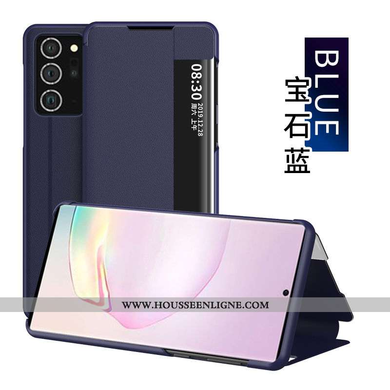 Étui Samsung Galaxy Note20 Ultra Cuir Windows Tout Compris Rose Téléphone Portable Housse