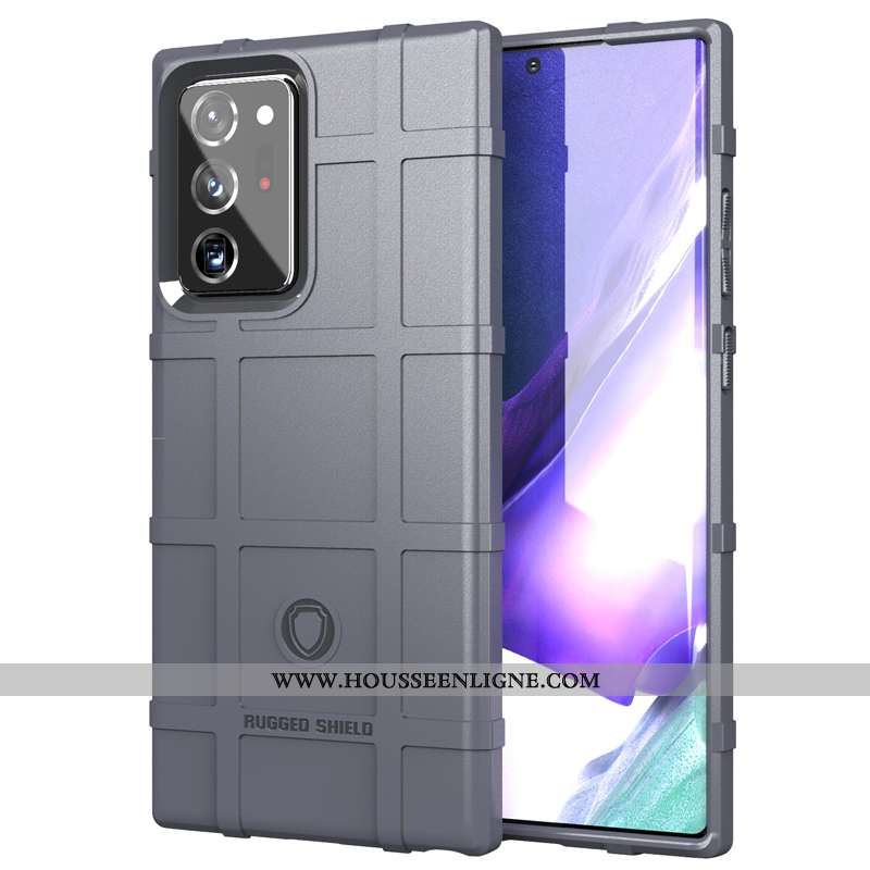 Étui Samsung Galaxy Note20 Ultra Délavé En Daim Personnalité Téléphone Portable Silicone Gris Trois 