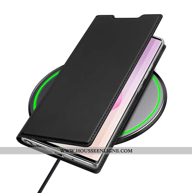 Étui Samsung Galaxy Note20 Ultra Légère Incassable Cuir Téléphone Portable Étoile Coque Noir