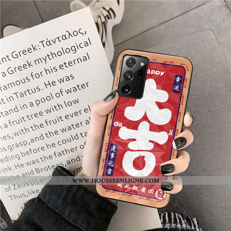 Étui Samsung Galaxy Note20 Ultra Modèle Fleurie Protection De Fête Étoile Rouge Téléphone Portable