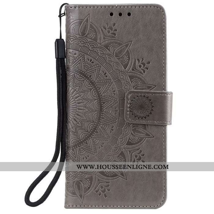 Étui Samsung Galaxy Note20 Ultra Protection Cuir Housse Coque Téléphone Portable Étoile Gris