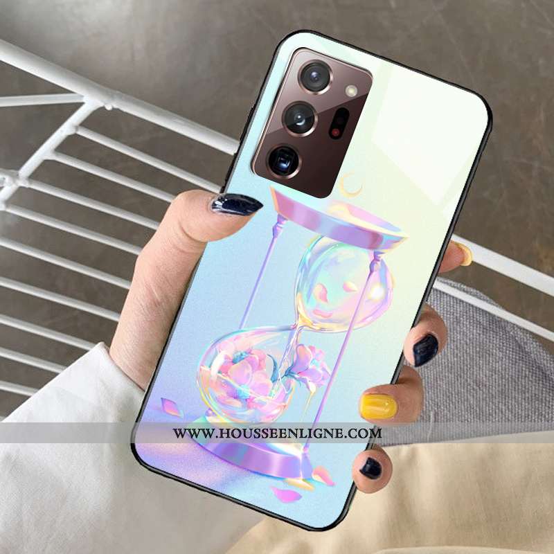 Étui Samsung Galaxy Note20 Ultra Protection Verre Bleu Coque Tout Compris Petit Dessin Animé