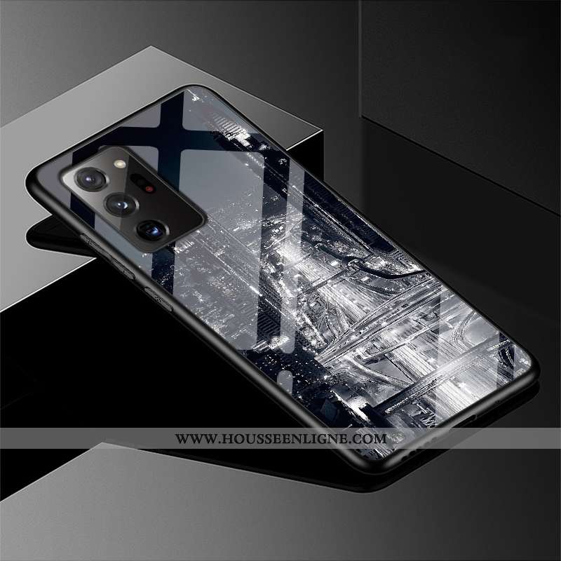 Étui Samsung Galaxy Note20 Ultra Verre Personnalité Téléphone Portable Personnalisé Luxe Étoile Bleu