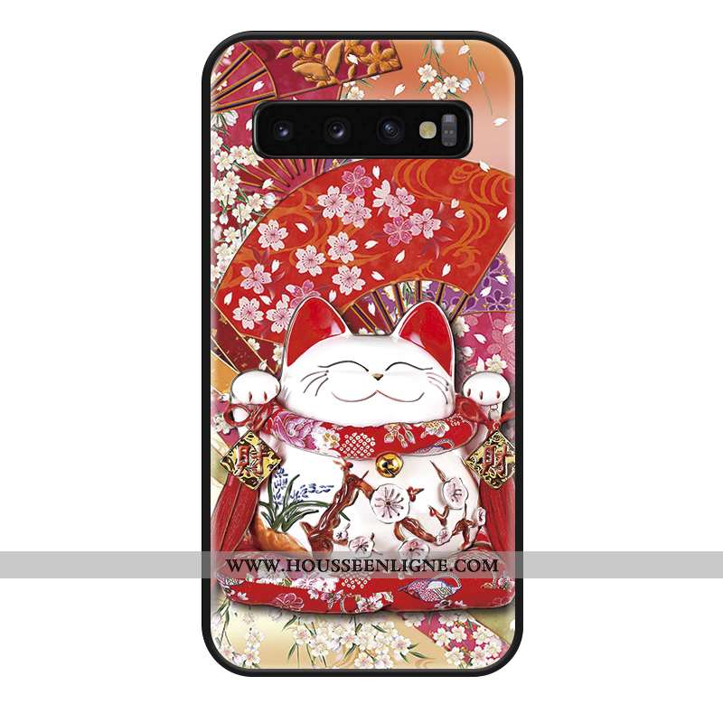 Étui Samsung Galaxy S10+ Charmant Tendance Tout Compris Richesse Coque Dessin Animé Rose