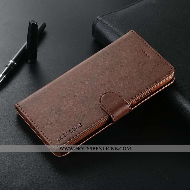 Étui Samsung Galaxy S10+ Cuir Silicone Protection Housse Coque Marron